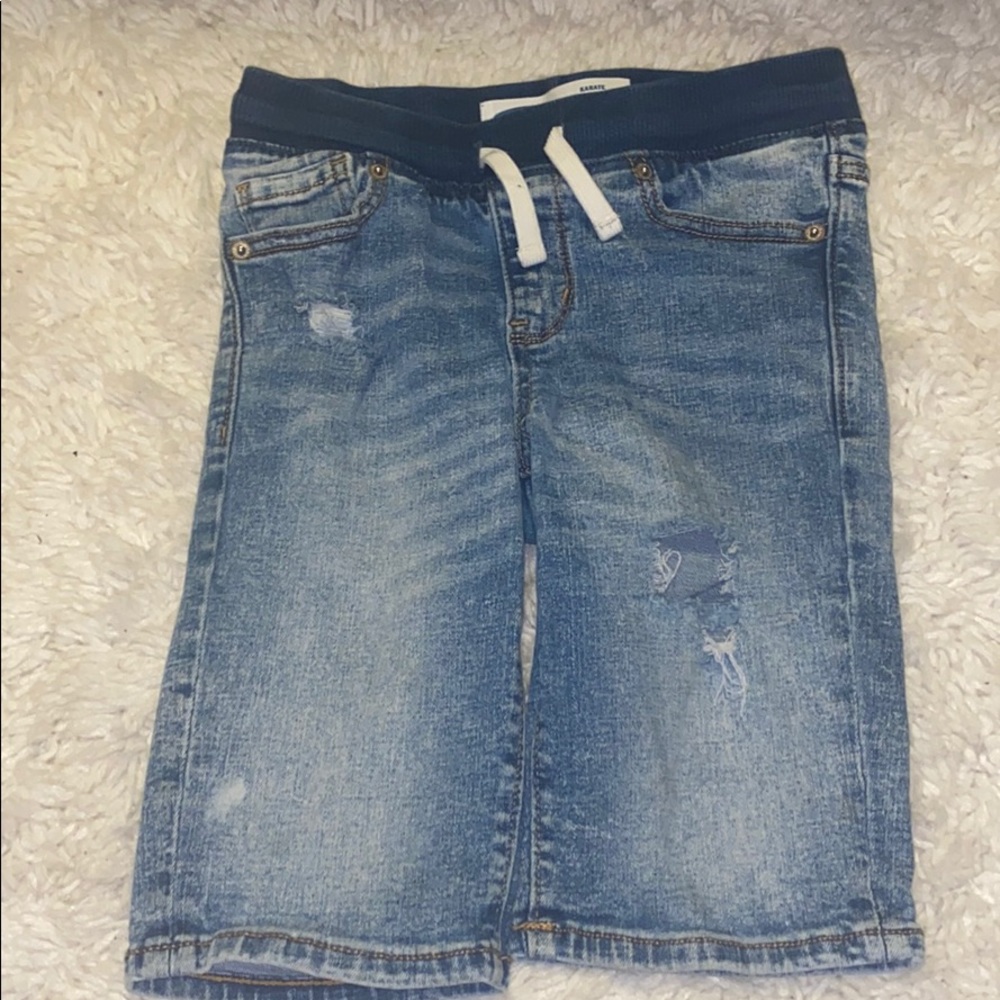 Boys ripped jean shorts